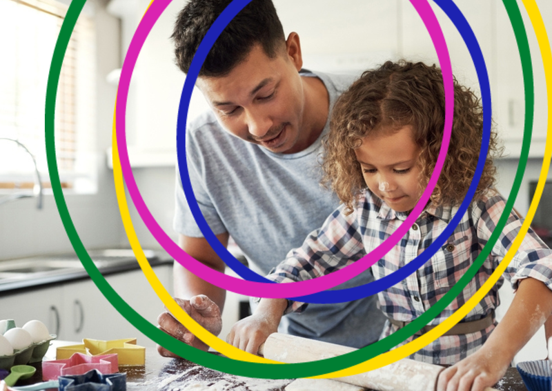 An image representing a family baking