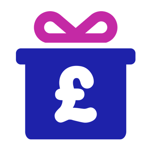 An icon representing Gift Aid, a service which allows us to claim up to 25% on top of eligible donations