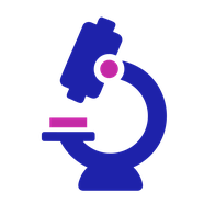 Lab tests icon: a microscope
