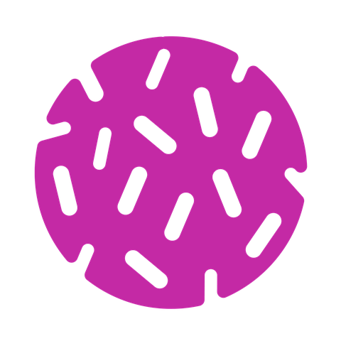 White blood cell icon: a round cell with a rough surface