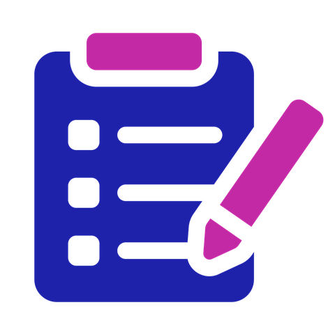 Will-writing service icon: a clipboard with a form and a pen